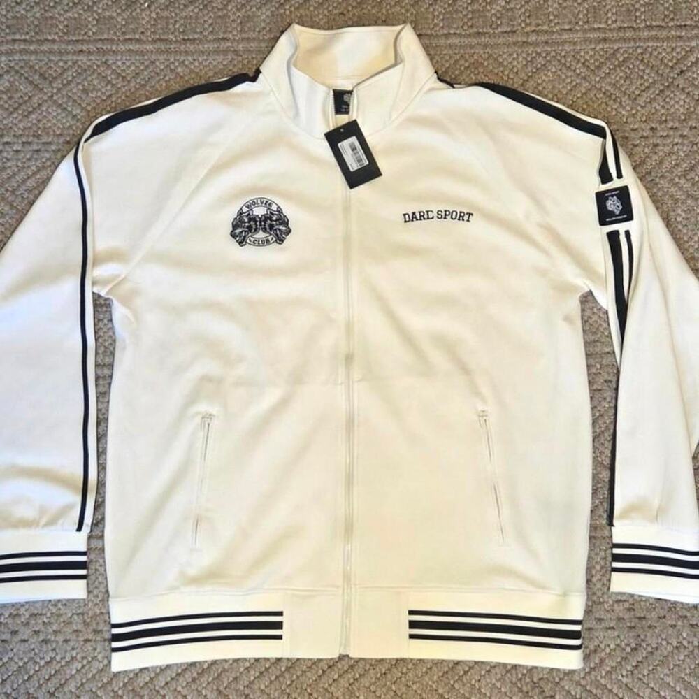 Darc Sport Wolves Club Track Jacket Cream/Black Limited Drop XL NWT